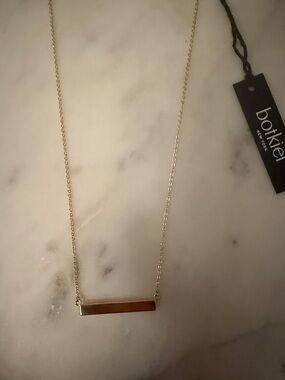 Botkier Gold Horizontal Bar Necklace